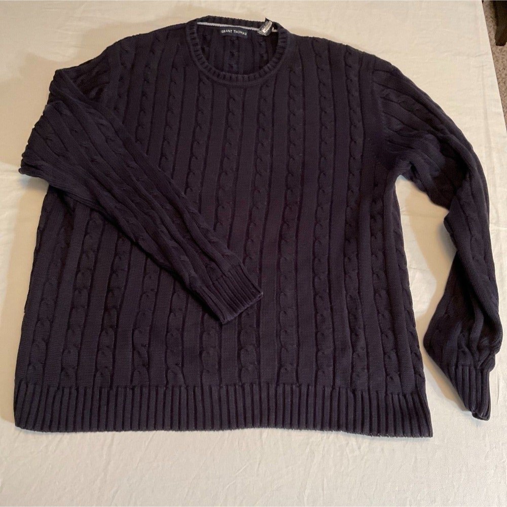Men's Large Grant Thomas Black Sweater